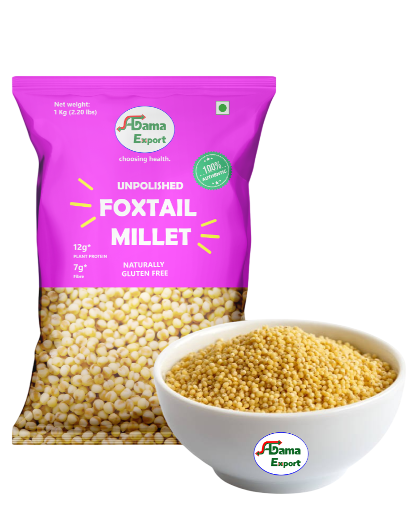 Unpolished Foxtail Millet Gluten-Free High Protein and Fiber Aagama Export